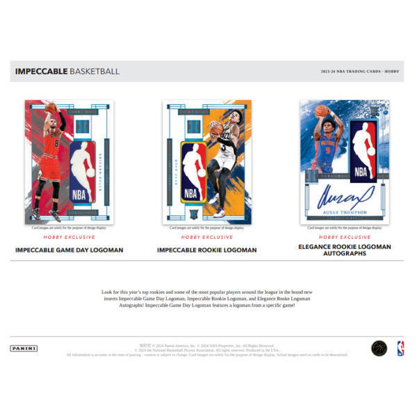 Panini Impeccable NBA Basketball Hobby Box 2023/2024