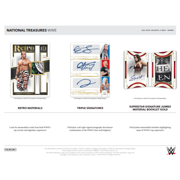 Panini National Treasures WWE Hobby Box 2024 Wrestling