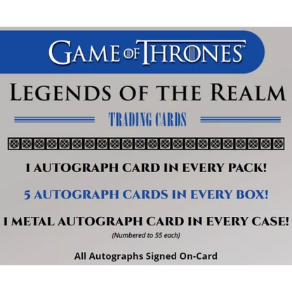 Rittenhouse Game of Thrones Legend of the Realm Trading Cards