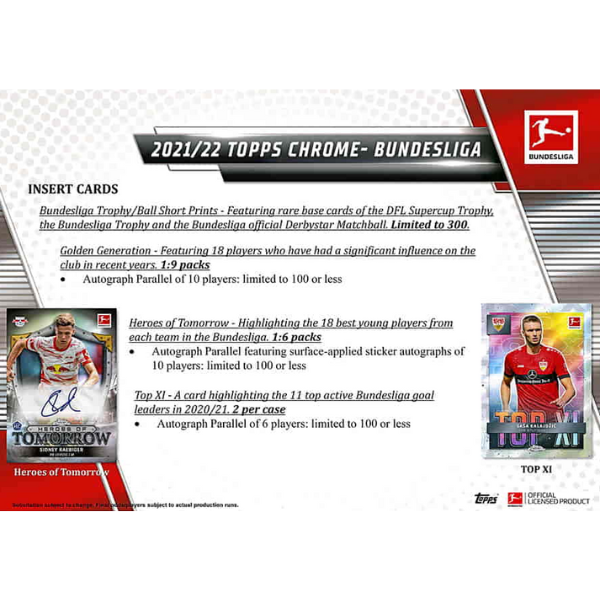 Topps Bundesliga Chrome Hobby Box 2021/2022 Fussball