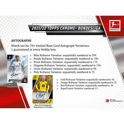 Topps Bundesliga Chrome Hobby Box 2021/2022 Fussball