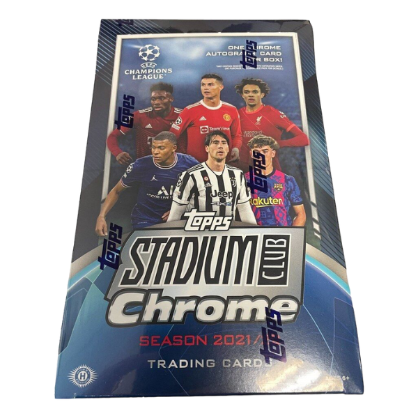 Topps Champions League Stadium Club Chrome Soccer Hobby Box (Fussball) 2021/2022