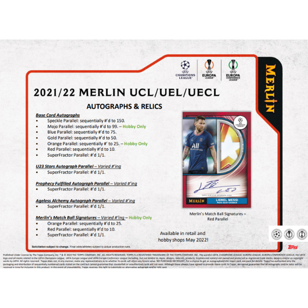 Topps Merlin Hobby Box Fussball 2021/2022