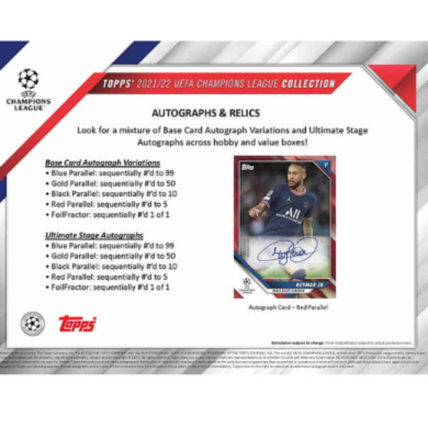 Topps UEFA Champions League Soccer Hobby Box (Fussball) 2021/2022