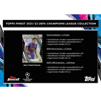 Topps Uefa Champions League Finest Soccer Hobby Box 2021/2022 (Fussball) Master Box